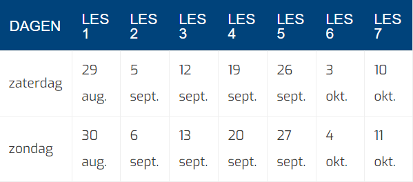3 Jarigen Herfstcursus 3 Jarigen Herfstcursus