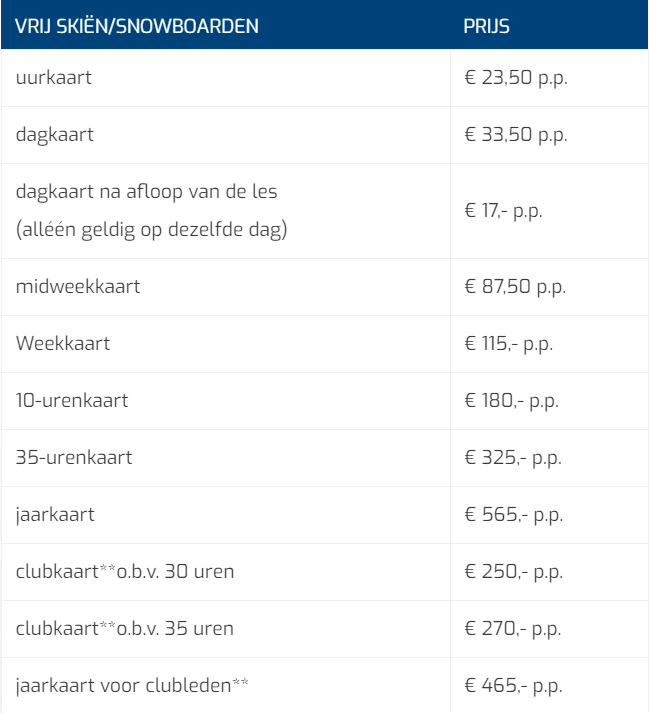 prijslijst vrij skien en snowboarden mobiel prijslijst vrij skien en snowboarden mobiel